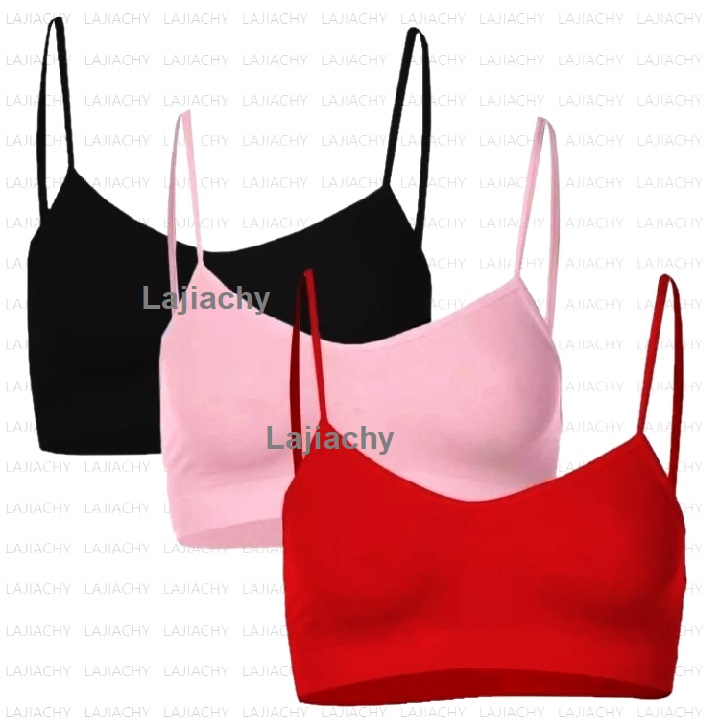 3 Pcs Pack Cotton Stretch Semis Bra for Girls and Women
