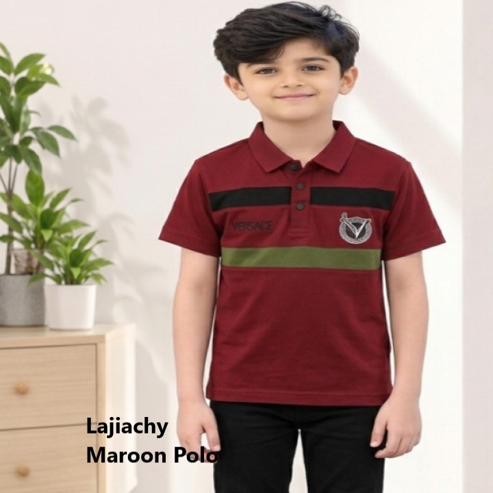 3-10 Years Boys China Polo Shirt (Maroon)