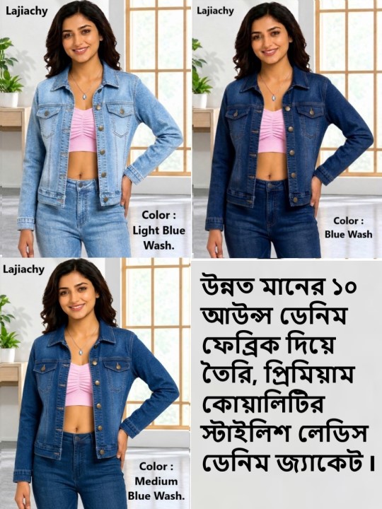 Women Denim Jacket, Women Stylish Premium Fashionable Denim Jacket