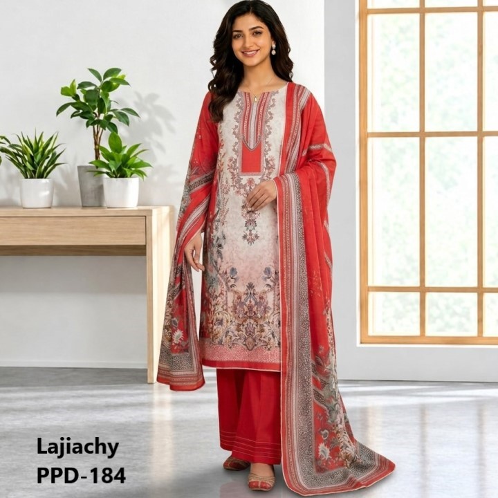 Pakistani Zam Zam Three Piece Unstitch (PPD-184)