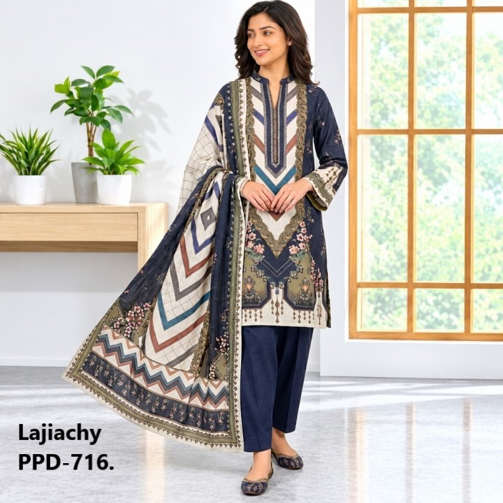 Pakistani Zam Zam Three Piece Unstitch (PPD-716)