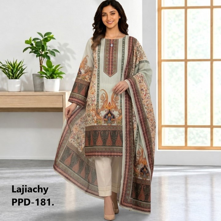 Pakistani Zam Zam Three Piece Unstitch (PPD-181)