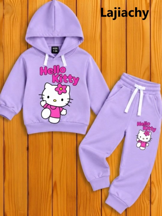 Boys/Girls Hoody and Trouser Set, Hello Kitty Stylish Print Design Hoody and Trouser Set for 2-12 Years Boys/Girls - Image 5