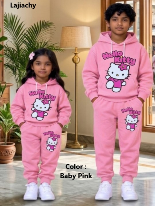Boys/Girls Hoody and Trouser Set, Hello Kitty Stylish Print Design Hoody and Trouser Set for 2-12 Years Boys/Girls - Image 10