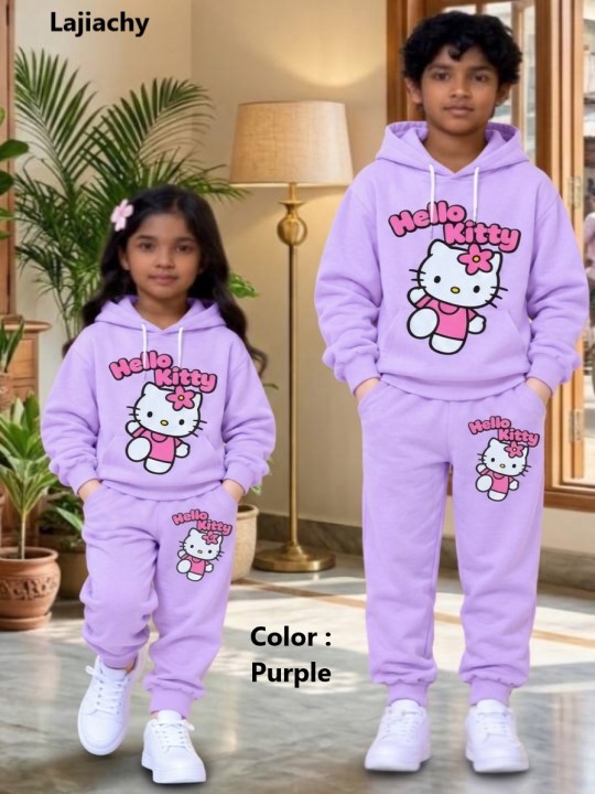 Boys/Girls Hoody and Trouser Set, Hello Kitty Stylish Print Design Hoody and Trouser Set for 2-12 Years Boys/Girls - Image 4